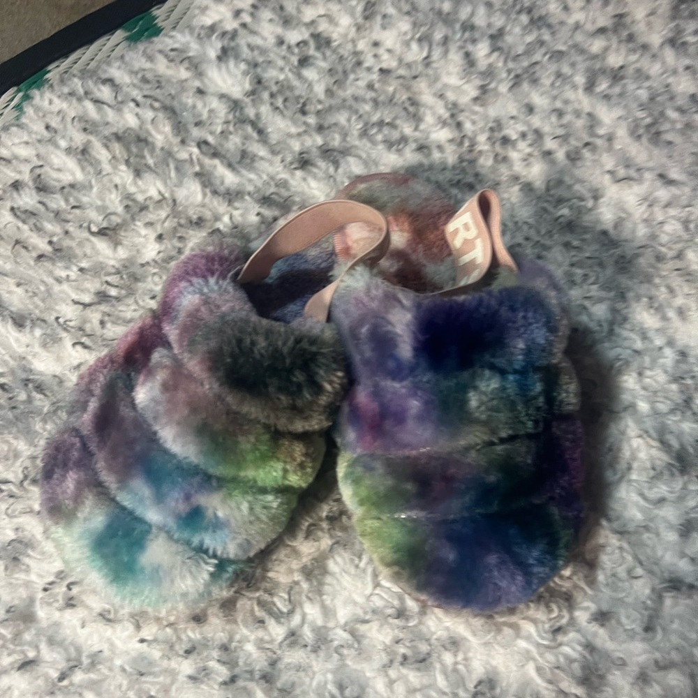 Colorful Kids' Fuzzy Slippers